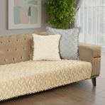 Latuda Home Ponela Bohem Ponponlu Koltuk Örtüsü 90X200 cm Sadece Oturma Alanı (1 Adet )- Bej - 90 x 200 cm