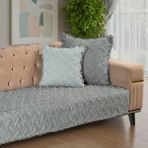 Latuda Home Ponela Bohem Ponponlu Koltuk Örtüsü 90X200 cm Sadece Oturma Alanı (1 Adet )- Gri - 90 x 200 cm