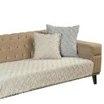 Latuda Home Ponela Bohem Ponponlu Koltuk Örtüsü 90X200 cm Sadece Oturma Alanı (1 Adet )- Kil