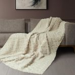 Latuda Home Ponela Koltuk Örtüsü Kaymaz Bohem Punch Kabartmalı 110X175 cm 2 Adet ( Berjer ) Kaymaz, Krem - 110 x 175 cm