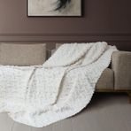 Latuda Home Ponela Koltuk Örtüsü Kaymaz Bohem Punch Kabartmalı 3 Boyutlu 175X215 cm ( Medium ) Kaymaz, Ekru - 175 x 215 cm