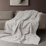 Latuda Home Ponela Koltuk Örtüsü Kaymaz Bohem Punch Kabartmalı 3 Boyutlu 175X215 cm ( Medium ) Kaymaz, Kil - 175 x 215 cm