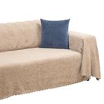 Latuda Home Premium Koltuk Örtüsü 175x300 LARGE Gramajlı Jakarlı Şönil Camel | Kanepe Örtüsü | Kaymaz