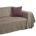 Latuda Home Premium Koltuk Örtüsü 175x300 LARGE Gramajlı Jakarlı Şönil Kapuçino | Kanepe Örtüsü | Kaymaz