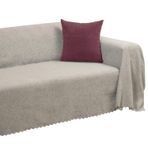 Latuda Home Premium Koltuk Örtüsü 175x300 LARGE Gramajlı Jakarlı Şönil Kil | Kanepe Örtüsü | Kaymaz