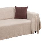 Latuda Home Premium Koltuk Örtüsü 175x350 XLARGE Gramajlı Jakarlı Şönil Camel | Kanepe Örtüsü | Kaymaz