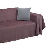 Latuda Home Premium Koltuk Örtüsü 175x350 XLARGE Gramajlı Jakarlı Şönil Gül Kurusu | Kanepe Örtüsü | Kaymaz