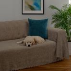 Latuda Home Premium Koltuk Örtüsü 175x350 XLARGE Gramajlı Jakarlı Şönil Kahve | Kanepe Örtüsü | Kaymaz - 175 x 350 cm
