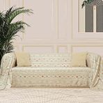 Latuda Home Softmicro Etnik Desenli Boho 180x220 Cm Koltuk Örtüsü Şalı, Kanepe Örtüsü, Tv Battaniyesi Camel Bej