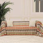 Latuda Home Softmicro Etnik Desenli Boho 180x300 Cm Koltuk Örtüsü Şalı, Kanepe Örtüsü, Tv Battaniyesi Doğal Renk Çok Renkli