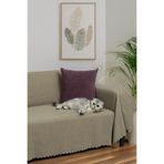 Latuda Home Şönil Fitilli Minimalist Koltuk Örtüsü -175x300 Cm Large, Çift Taraflı, Kaymaz, Terletmez Kapuçino