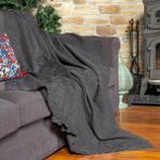 Latuda Home Zenit Koltuk Örtüsü 110x175 (2 Adet) Berjer Dekoratif Jakarlı Şönil | Kanepe Örtüsü | Kaymaz , Gri - 110 x 175 cm