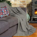 Latuda Home Zenit Koltuk Örtüsü 175x215 Medium Dekoratif Jakarlı Şönil | Kanepe Örtüsü | Kaymaz , Kil - 175 x 215 cm
