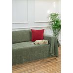 Latuda Home Zenit Koltuk Örtüsü 175x350 Xlarge Dekoratif Jakarlı Şönil | Kanepe Örtüsü | Kaymaz , Sage Yeşili