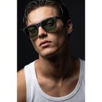 Lauge Matt Black Green Erkek Güneş Gözlüğü