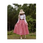 Launes Cepli Vintage Pötikareli Kırmızı Etek