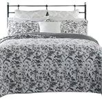 Laura Ashley Home Collection çift taraflı nevresim takımı, uygun yastık kılıflı, her mevsim için hafif ev dekorasyonu, ikiz, amberley siyah/beyaz