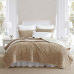 Laura Ashley - İkiz Yorgan Seti, Eşleşen Şamlı Hafif Pamuklu Yatak Takımı, Vintage Çiçekten Esinlenen Ev Dekoru Düz Ters (Loveston Yanmış Turuncu, İkiz)