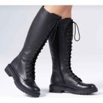 Laura Shoes Laura Kadın Deri Kışlık Uzun Çizme – Kaymaz Taban & Kalın Tabanlı 35-43 Numara - Siyah