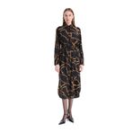 Lauren Ralph Lauren Desenli Midi Gömlek Elbise, M, 78453827604590, Siyah, Kadın
