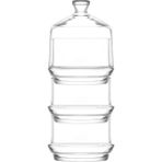 Lav Berry Cam Şekerlik Tekli 285 mlCam Kapaklı (3 Katlı Sunumluk) - Şeffaf - 260 ml - 1 Adet