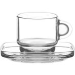 Lav Cozy Cam Espresso Fincan Seti 6 Kişilik 91 ml (6 Espresso Fincanı ,6 Fincan Tabağı) - Renkli