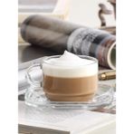 Lav Cozy Çay Nescafe Fincanı Takımı - 12 Parça Çay Kahve Fincanı Seti - Şeffaf - 270 ml