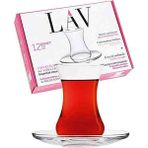 Lav Demet Çay Bardağı Seti - Şeffaf - 135 ml