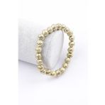 Lav Doğal Taş Gold Renkli Bileklik 8 mm Küre Kesim