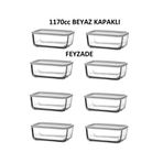 LAV FEYZADE CUBE Kahvaltılık Saklama Kabı Seti 8 adet 1170cc (CUB-238)
