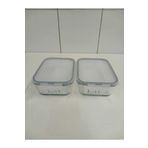 LAV FEYZADE Fresco Cam Kilitli Saklama Kabı 2'li Set DİKDÖTRGEN (1200 cc)-(FRS-257)