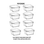 LAV Feyzade Fresco Kahvaltılık Saklama Kabı Seti 8 Adet 375cc Kare (FRS-227)