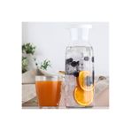 LAV Fonte Cam Karaf Tekli 1,2 L Beyaz Silikon Kapaklı (Sürahi )
