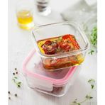 Lav Fresco FRS227 Pembe 375 cc Kilitli Saklama Kabı