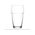 LAV Galata Cam Meşrubat Bardağı 6'lı 340 ml (Büyük Su/Kokteyl/Soğuk Kahve Bardağı )