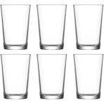 Lav Lara 6 Parça Desenli Cam Su Bardağı 22010 Şeffaf Renkli Kahve Çay Servis Seti