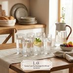 Lav Suma 6'lı 190 ml Cam Su Bardağı