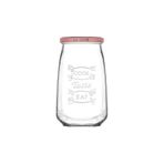 LAV Tasty Cam Kavanoz Tekli Büyük Boy 1050 ml Metal Kapaklı (Erzak Saklama/Turşu Kavanozu )
