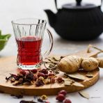 Lav Venüs Kulplu 6'lı Çay Bardağı - 150 ml - 6 Adet - Şeffaf