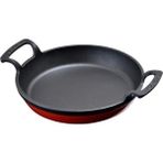 Lava 24 cm Kırmızı Döküm Sahan Tava Metal Kulplu Mangal Tadında - Yok