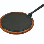 Lava 26 cm Siyah Ahşap ve Döküm Demir Hot Plate Servis Tahtası