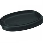 Lava 26x19 cm Siyah Döküm Oval Fajita Tabağı