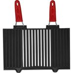 Lava 40x25 cm Çift Silikon Saplı Dikdörtgen Mangal Izgarası