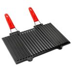 Lava Çift Silikon Kulplu 40x25 cm Döküm Mangal Izgarası