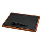 Lava Döküm Ahşap ve Döküm Demir Hot Plate Servis Tahtası 30 x 40 cm