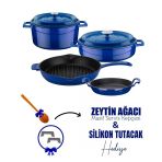 Lava Döküm Çeyiz Seti - Mutfakta Uzun Yıllar Güvenle Kullanım Mavi