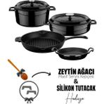 Lava Döküm Çeyiz Seti - Mutfakta Uzun Yıllar Güvenle Kullanım Siyah