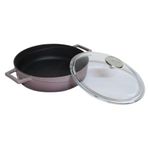 LAVA DÖKÜM ÇOK AMAÇLI YAYVAN TENCERE ÇAP(Ø) 28CM -GLAZE LİLA (MOR)