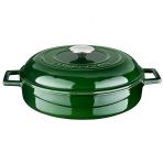 Lava Döküm Çok Amaçlı Yayvan Tencere Döküm Demir Kubbe Form Kapak Premium Serisi Çap( Ø)28cm.