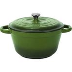 Lava Döküm Demir Kapak New Heritage Serisi Çap 22 cm Yeşil Döküm Yuvarlak Tencere
